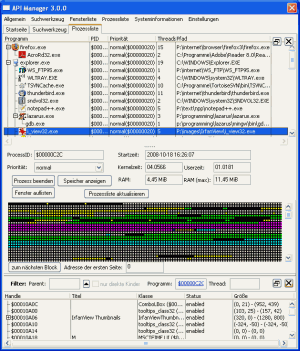 screenshot: Prozessliste